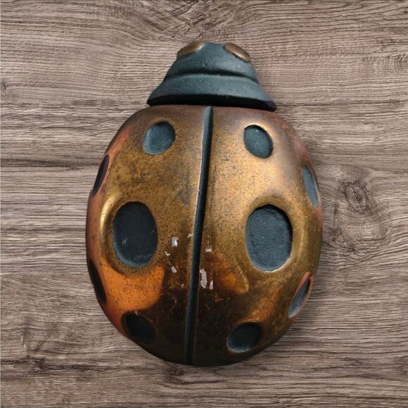 Vintage Brass Ladybug Door Knocker Large 5” by Michael Healy Brass & Metal - Picture 2 of 6